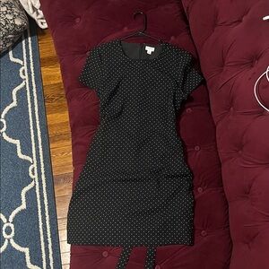 Elegant Black Polka Dot Dress